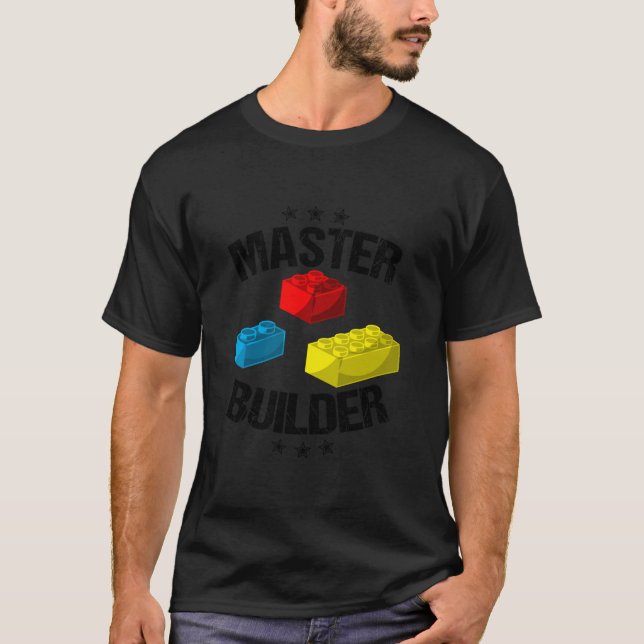 Camiseta Guay Master Builder Funny Building Blocks Gift Men (Anverso)