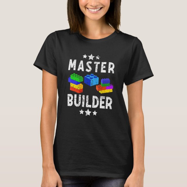 Camiseta Guay Master Builder Funny Building Bloques A Los H (Anverso)