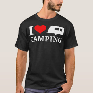 Camiseta Guay Me Encanta Camping Con Rv Trailer Y Corazón