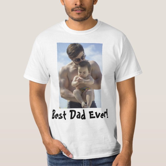 Camiseta Guay Mejor Papa Foto Hombres (Anverso)