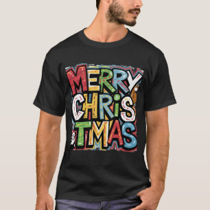 Camiseta Guay Merry Christmas Text Graffiti Art