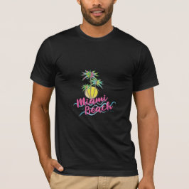 Camiseta Guay Miami Beach, Florida Palms de negro gráfico