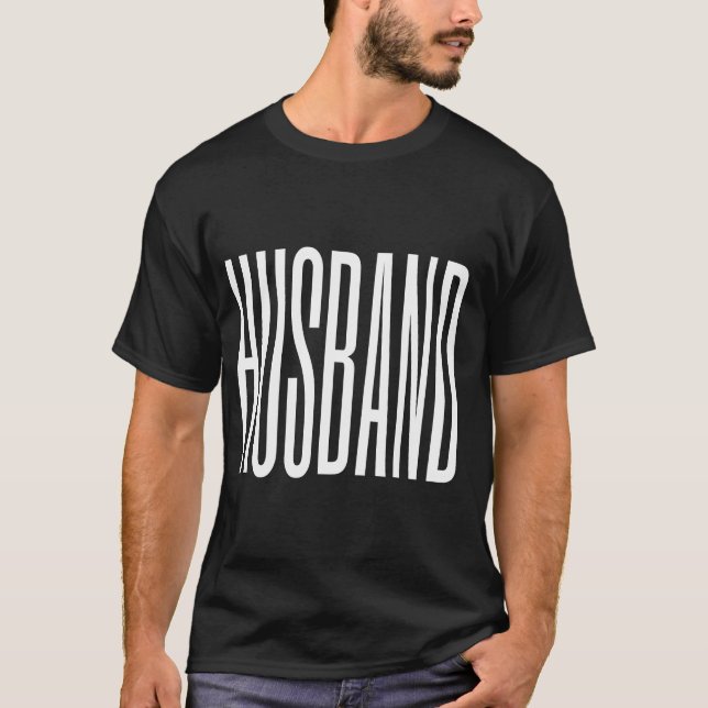 Camiseta Guay moderno moda simple hombres de marido negro (Anverso)