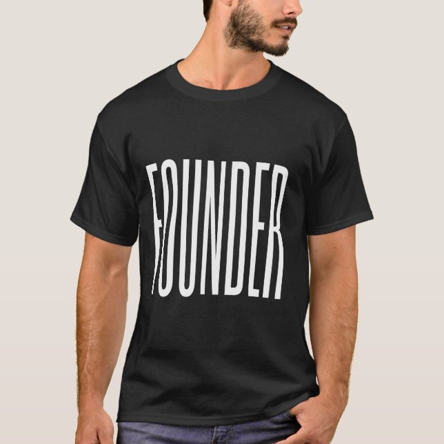 Camiseta Guay moderno moda simple hombres negro Fundador (Anverso)
