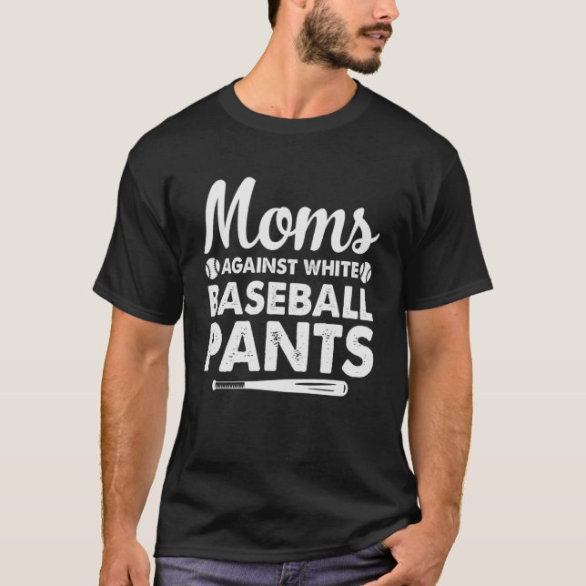 Camiseta Guay Moms Contra El Béisbol Blanco (Anverso)