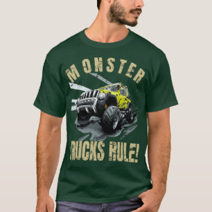 Camiseta Guay Monster Trucos Regla Gravedigger Big Wheels