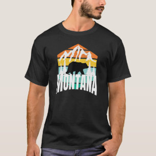 Camiseta Guay Montana Grizzly Bear Retro Vintage Black Bear