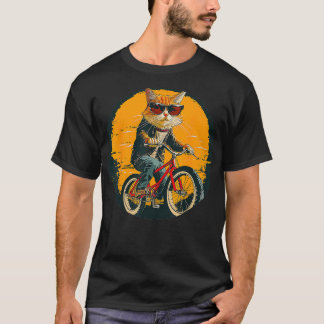 Camiseta Guay montando gato con bicicleta para bicicletas y