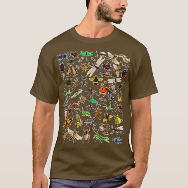 Camiseta Guay Montones De Bugs Graciosos Insectos Lover Boy (Anverso)