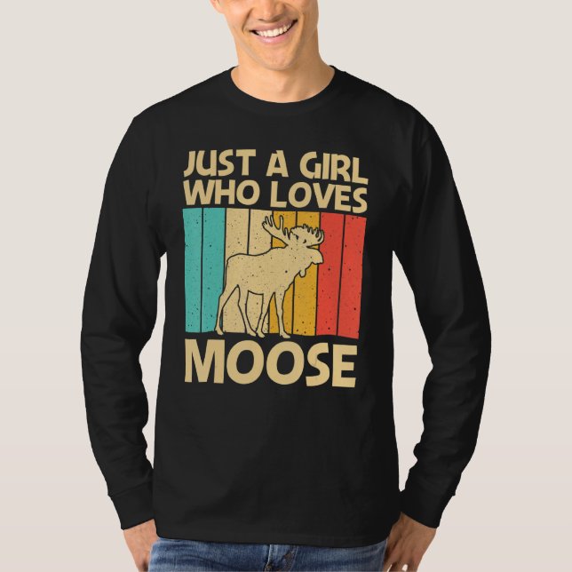 Camiseta Guay Moose Para Chicas Niños Moose Deer Bull Elk (Anverso)
