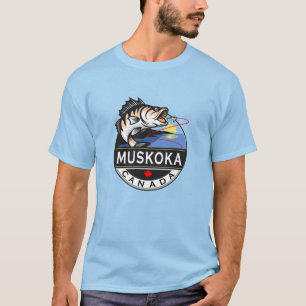 Camiseta Guay Muskoka Canadá Escudo de pesca al aire libre
