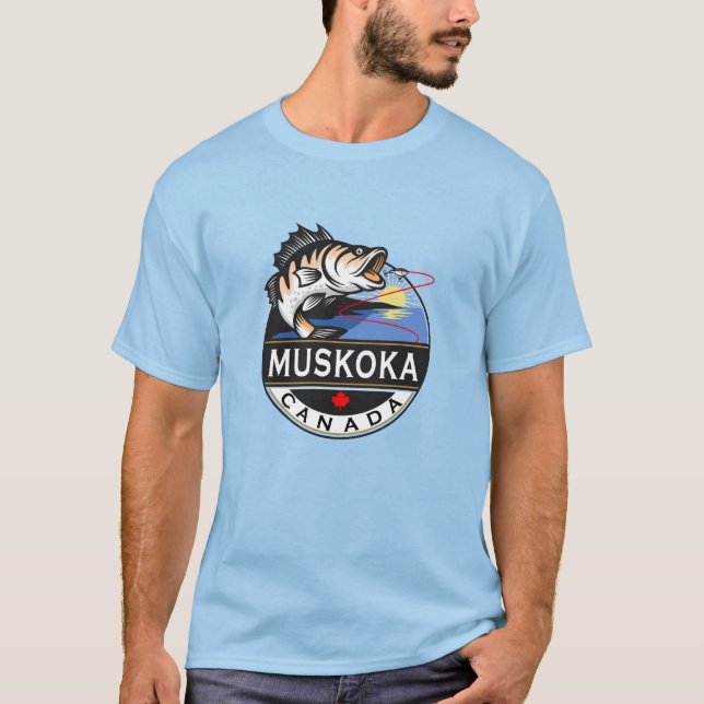 Camiseta Guay Muskoka Canadá Escudo de pesca al aire libre (Anverso)