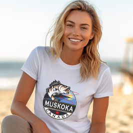 Camiseta Guay Muskoka Canadá Escudo de pesca al aire libre