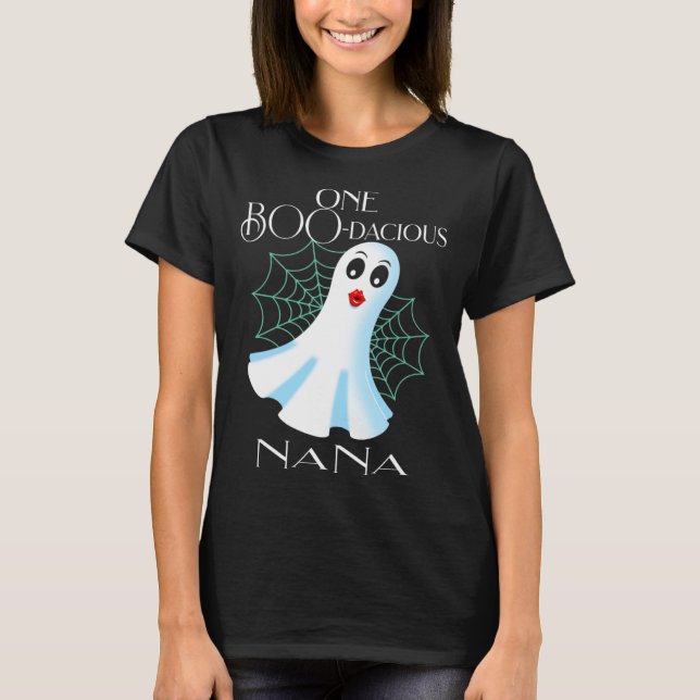 Camiseta Guay Nana Halloween Ghost Costume Loca Abuela Ha (Anverso)