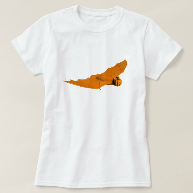 Camiseta Guay Naranja Halloween Bat (Diseño del anverso)