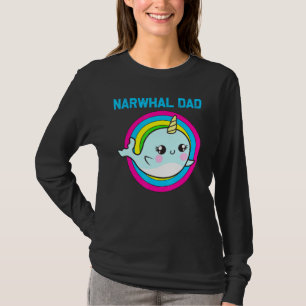 Camiseta Guay Narwhal Para Papá Padre Rainbow Tusk Sea Unic