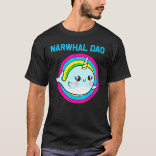 Camiseta Guay Narwhal Para Papá Padre Rainbow Tusk Sea Unic