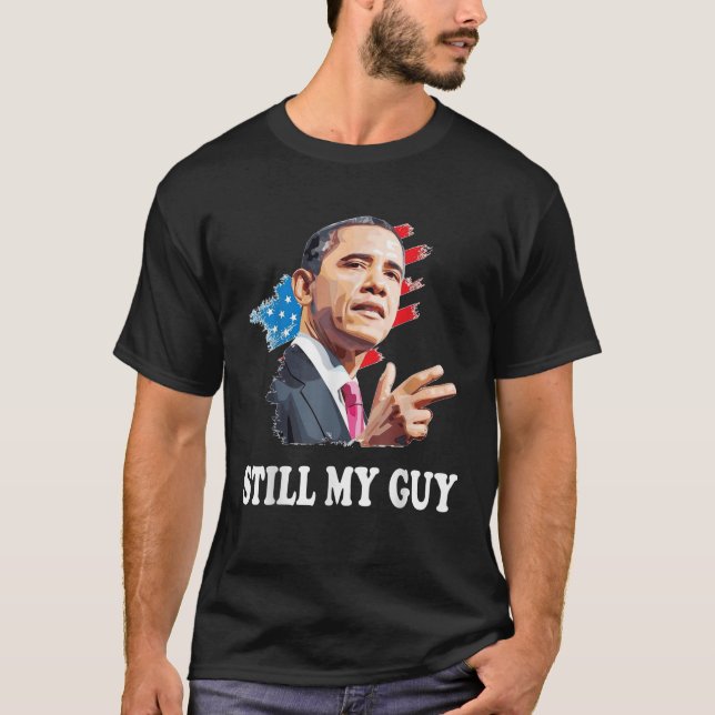Camiseta Guay Obama sigue siendo mi estadounidense Guy men  (Anverso)