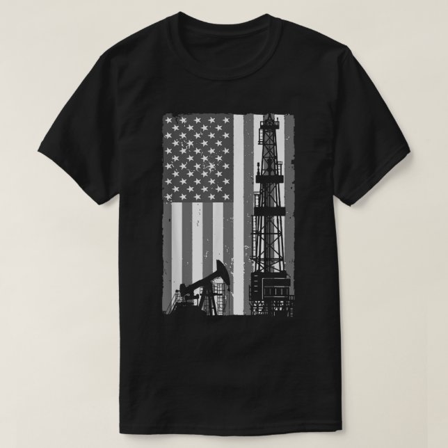 Camiseta Guay Oil Field Art Para Hombres Mujeres Perforació (Diseño del anverso)