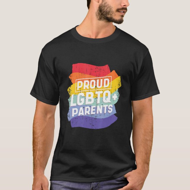 Camiseta Guay Orgulloso Lgbtq + Padres (Anverso)