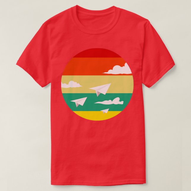 Camiseta Guay Origami Paper Planes Retro Sunset (Diseño del anverso)