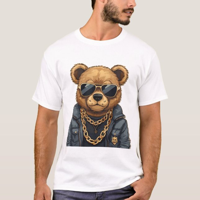 Camiseta Guay, Oso Gangster (Anverso)