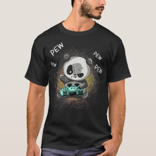 Camiseta Guay Panda Jugando Videojuego Divertido Juego de O