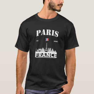 Camiseta Guay Paris Francia City Skyline French Lover Trave