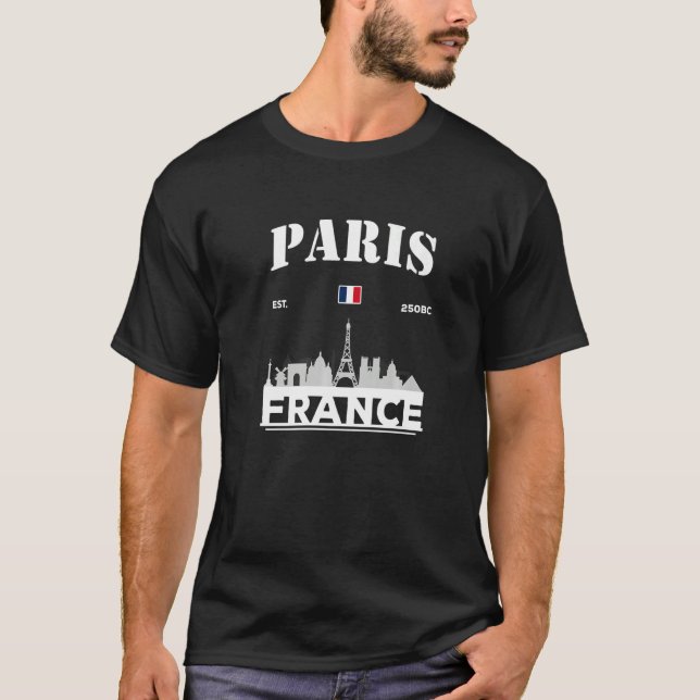 Camiseta Guay Paris Francia City Skyline French Lover Trave (Anverso)