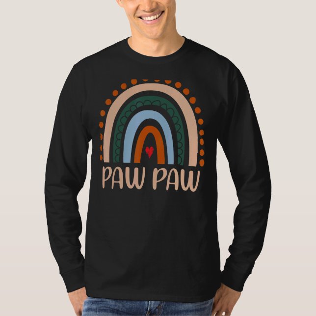 Camiseta Guay Paw Paw de los hombres boho arcoiris paw papá (Anverso)
