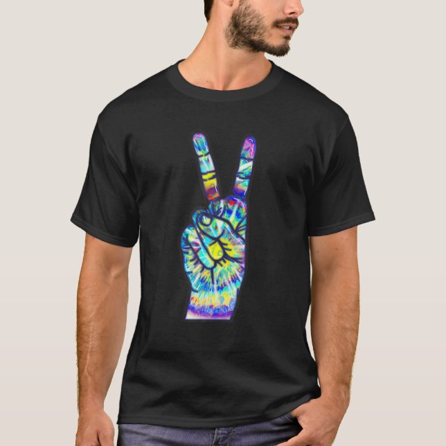 Camiseta Guay Peace Hand Tye Para Niños Y Chicas (Anverso)