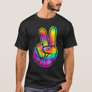 Camiseta Guay Peace Hand Tye Para Niños Y Chicas