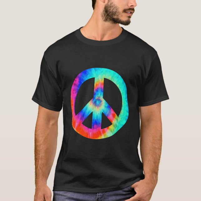 Camiseta Guay Peace Sign Tie Dye Para Niños Y Chicas (Anverso)