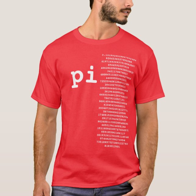 Camiseta Guay Pi Value Funny Design Graphic-Tee T-Shirt (Anverso)