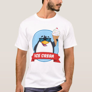 Camiseta Guay Pingüino sostiene helado