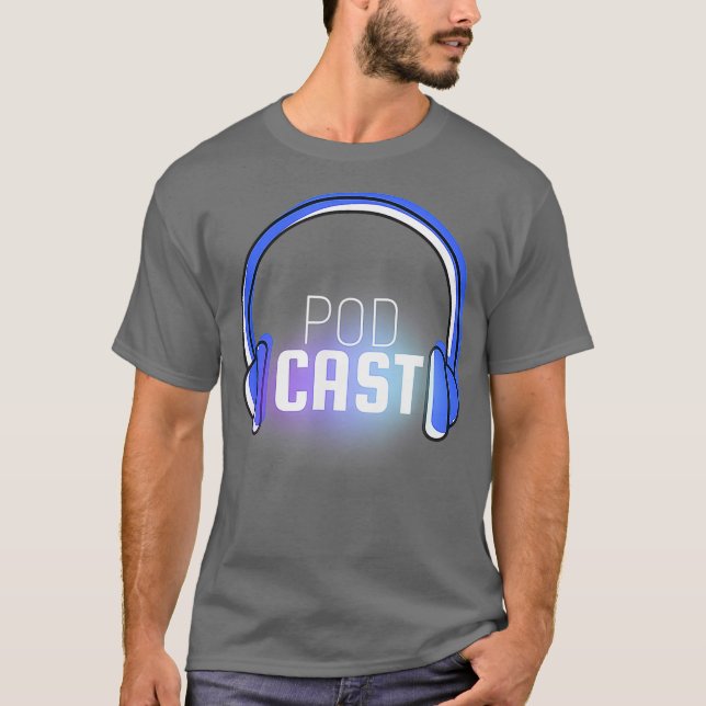 Camiseta Guay Podcaster Podcasting Earphone (Anverso)