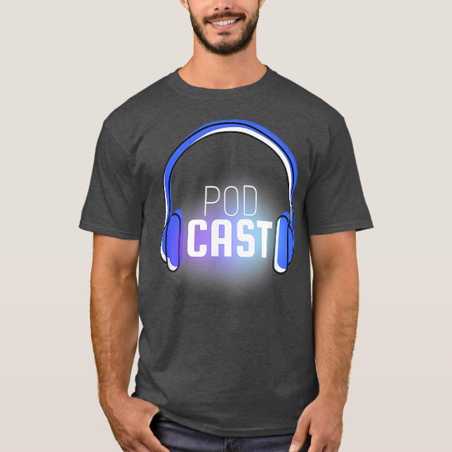 Camiseta Guay Podcaster Podcasting Earphone (Anverso)