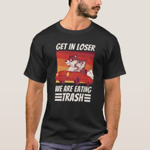 Camiseta Guay Possum Raccoon Drin Car Eating Trash
