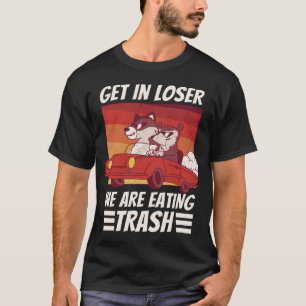 Camiseta Guay Possum Raccoon Drin Car Eating Trash