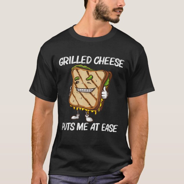Camiseta Guay Queso a la parrilla Arte Para Hombres Sandwic (Anverso)