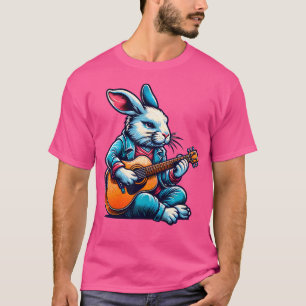 Camiseta Guay Rabbit toca guitarra: guitarrista de música d