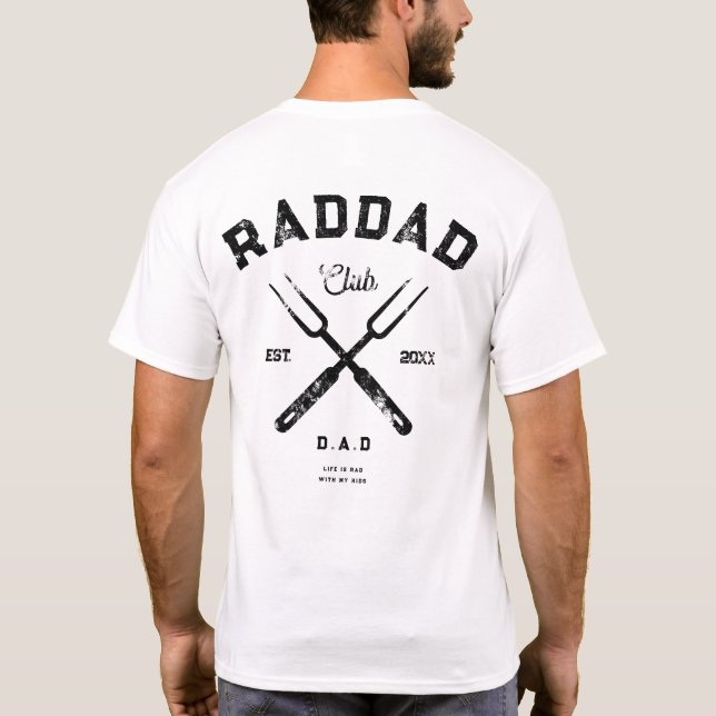 Camiseta Guay Rad Dad Grill Club Funny el Día del Padre BBQ (Reverso)