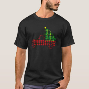 Camiseta Guay Red Plaid Farming Truck Navidad SetMen W