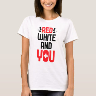 Camiseta Guay Red White Y Usted Cuidan La Salud Red Cross A