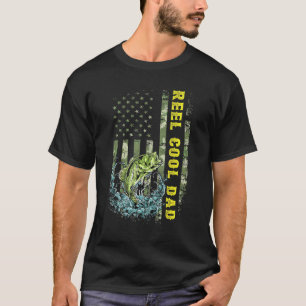 Camiseta Guay Reel Hombres Papá Camuflaje De Pesca Bandera 