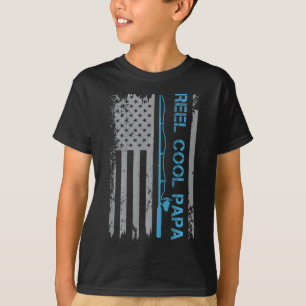 Camiseta Guay Reel Mens Papa Pescando bandera de EEUU Patri