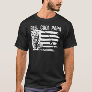 Camiseta Guay Reel Mens Papa Pescando patriótico americano