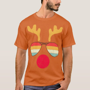 Camiseta Guay Reindeer Face Con Gafas De Sol Retro Gracioso