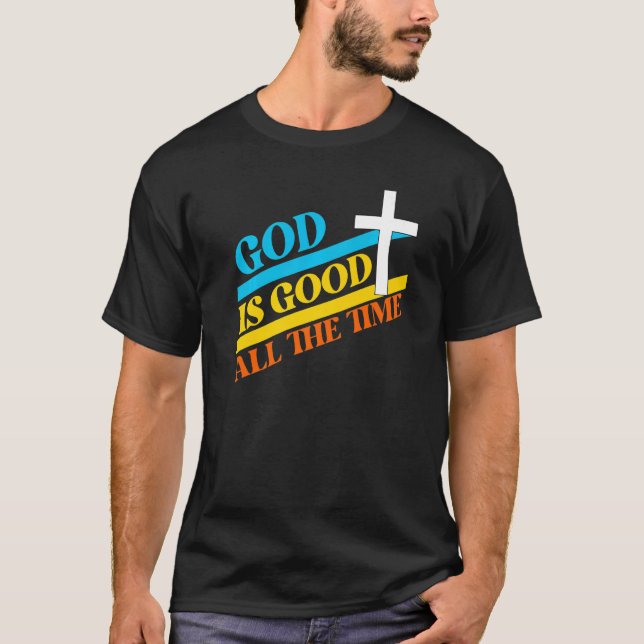 Camiseta Guay Retro Christian dice el bien de Dios todo el  (Anverso)