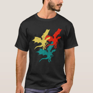 Camiseta Guay Retro Dragon Flame Flame Flying Mythic Cr